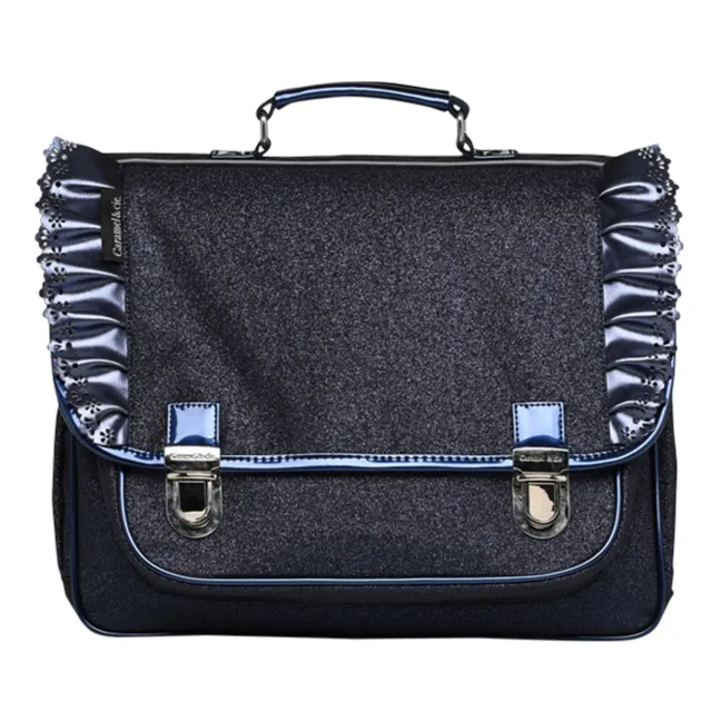 Frilly satchel | Navy blue