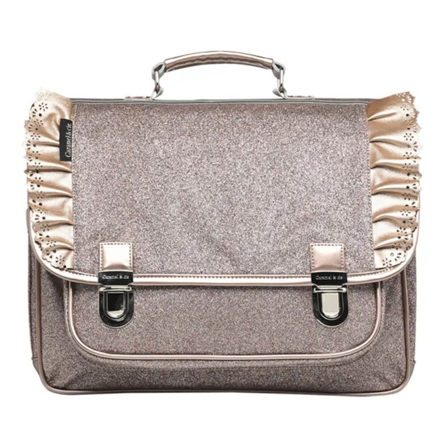 Frilly satchel | Copper red