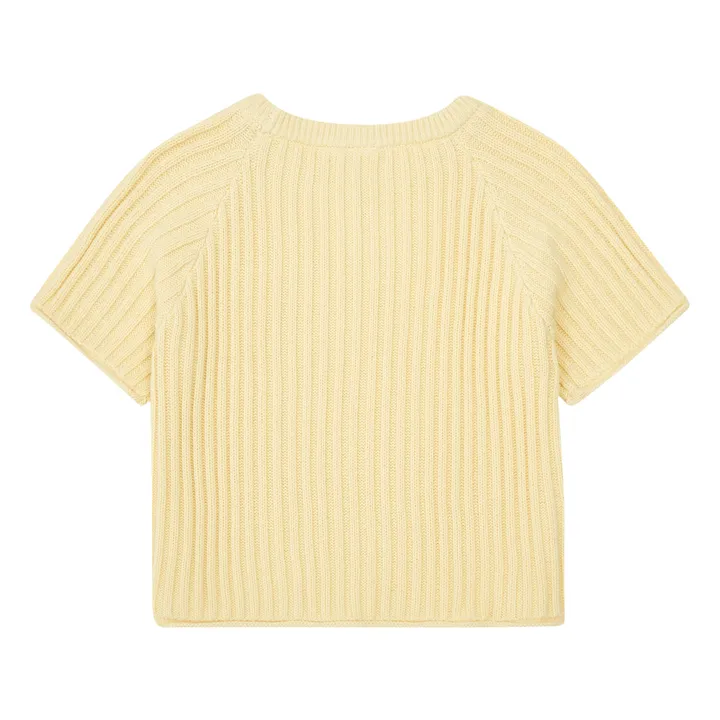 Organic Cotton Rib Knit T-Shirt | Yellow- Product image n°4