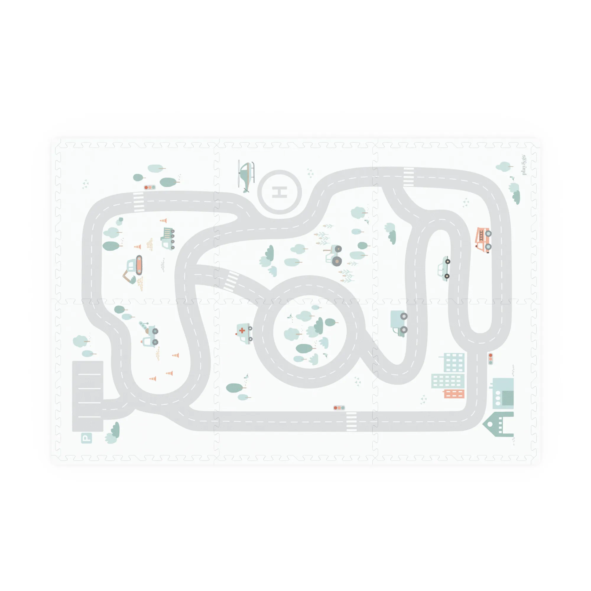 Play And Go Multicoloured Tiloo Modular Playmat - Route