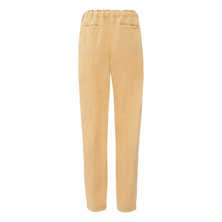 Pantalon Lin Elastiqué - Collection Femme  | Beige- Image produit n°1