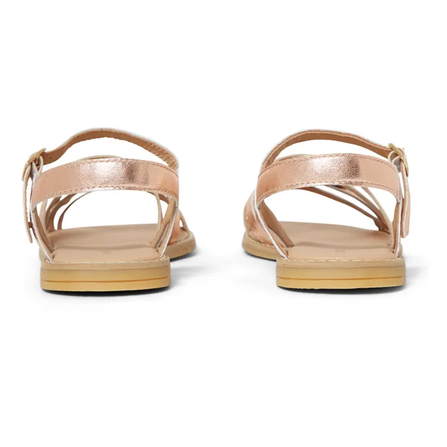 Exklusiv bei Emile et Ida x Smallable - Sandalen aus geflochtenem Leder | Gold