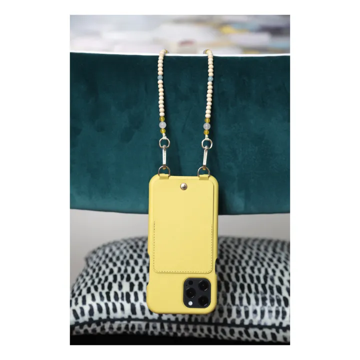 Lou Leather iPhone Case | Yellow- Product image n°1