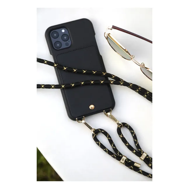 Lou Leather iPhone Case | Black