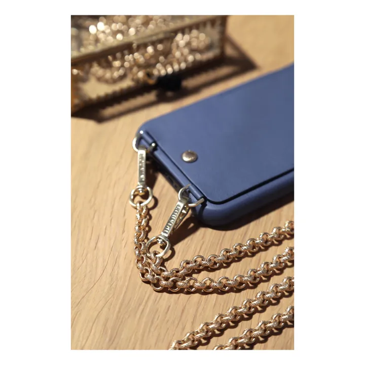 Coque Iphone Lou en cuir | Bleu- Image produit n°6