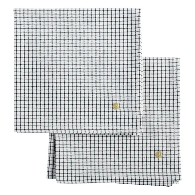 Servietten Gustave - 2er-Set | Kaviar