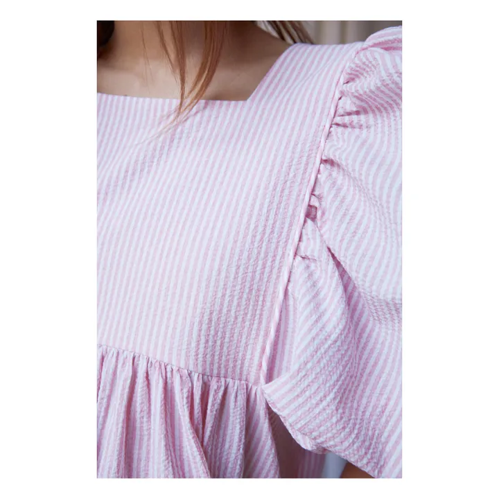 Kleid Peggy Streifen Ibiza | Rosa- Produktbild Nr. 5