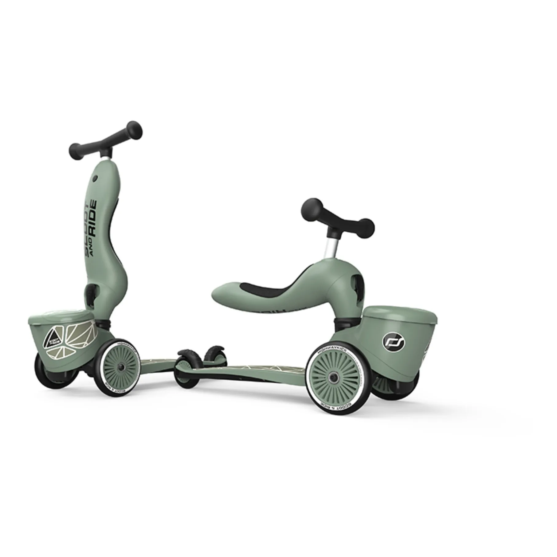 Scoot & Ride Green Lines Scooter 2 In 1