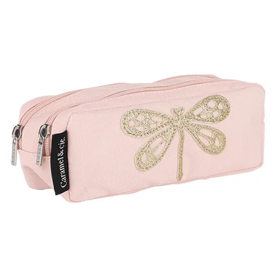 Dragonfly Pencil Case | Pale Pink