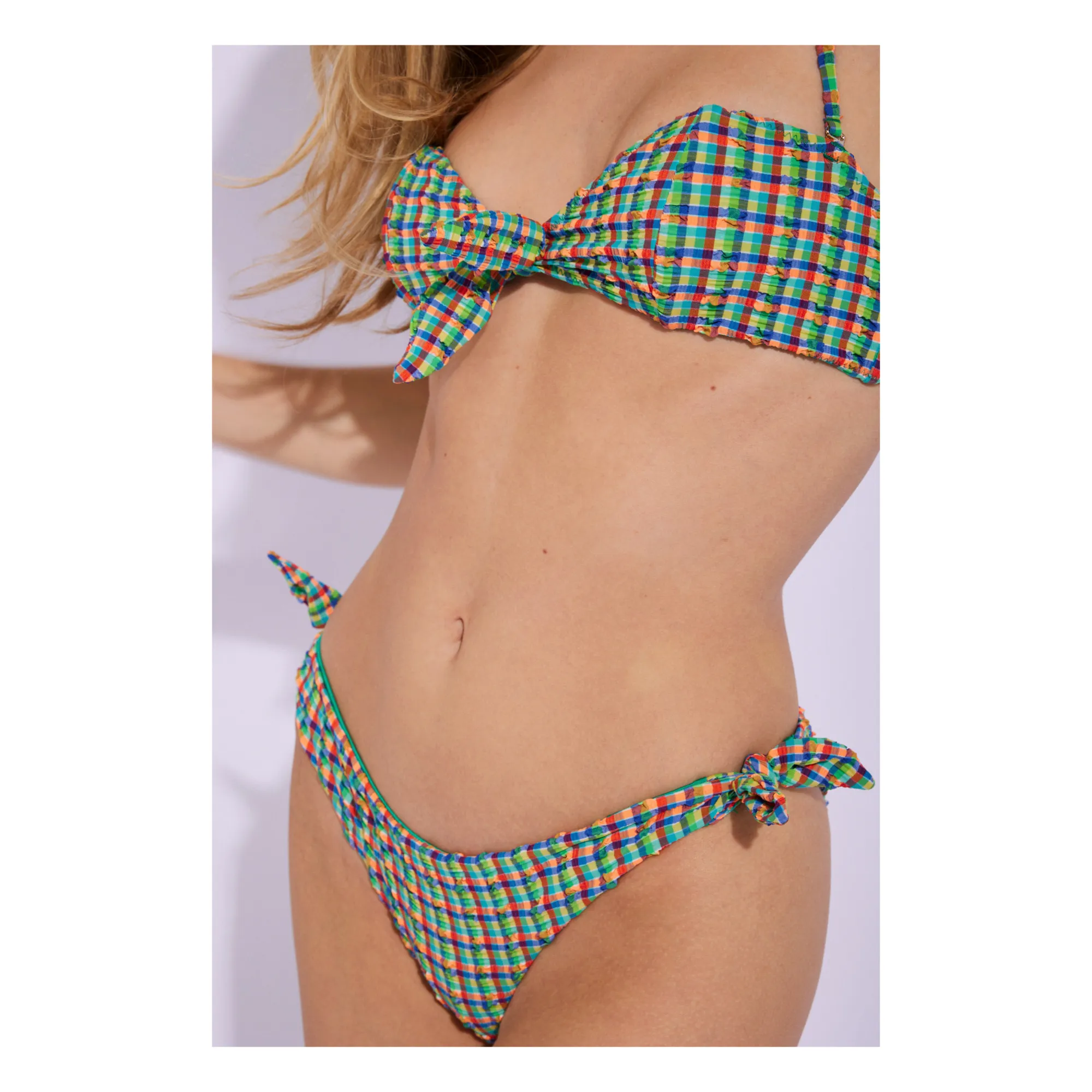 Bas de Maillot Brigitte Madras | Vert- Image produit n°2