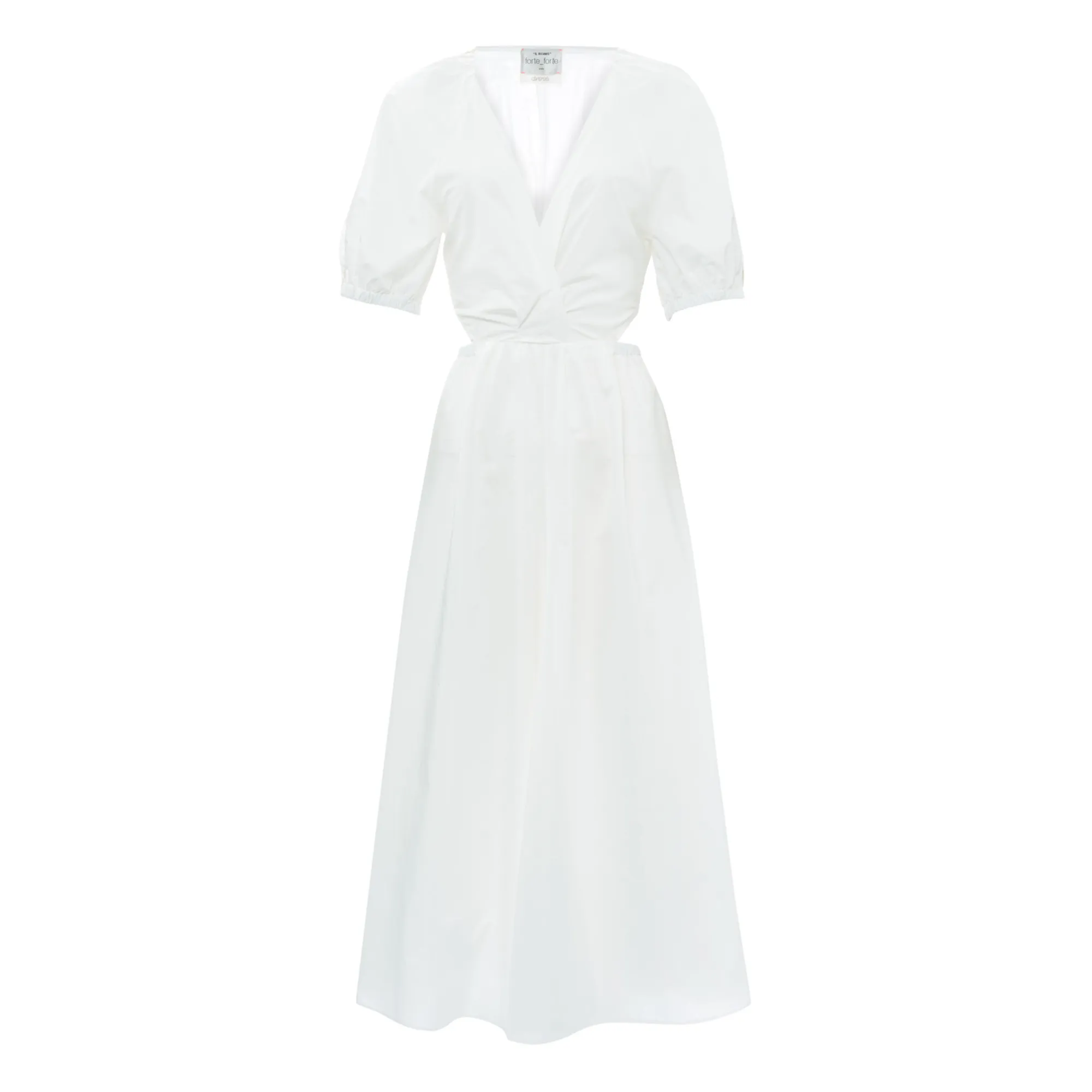 Forte Forte White Cotton Poplin Embroidered Cut Out Dress