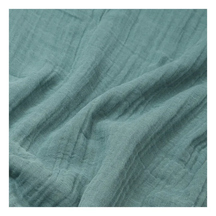 Funda nórdica de velo de algodón Dili  | Bleu stone- Imagen del producto n°2