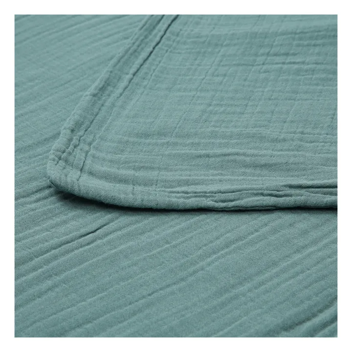 Funda nórdica de velo de algodón Dili  | Bleu stone- Imagen del producto n°3