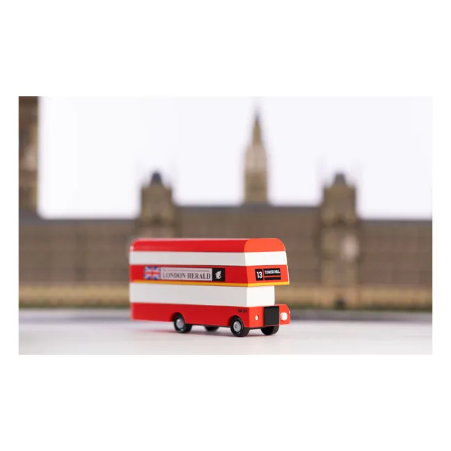 Autobus londinese in legno