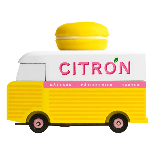Wooden Lemon Macaron Car