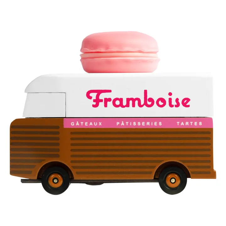 Auto Macaron Himbeere aus Holz- Produktbild Nr. 0