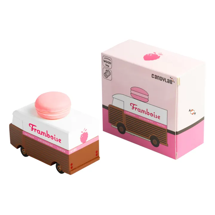 Auto Macaron Himbeere aus Holz- Produktbild Nr. 4