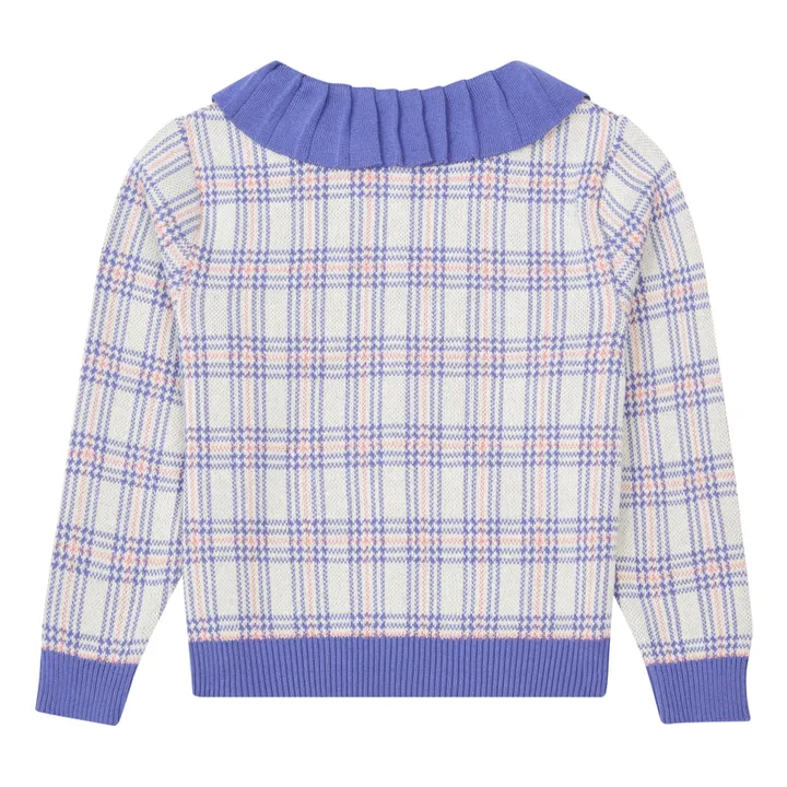 Checked Cardigan | Blue- Product image n°2