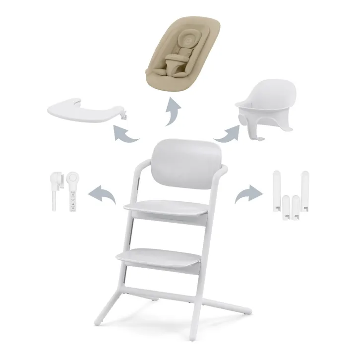 Lemo - Chaise haute 4 en 1 | Blanc- Image produit n°0