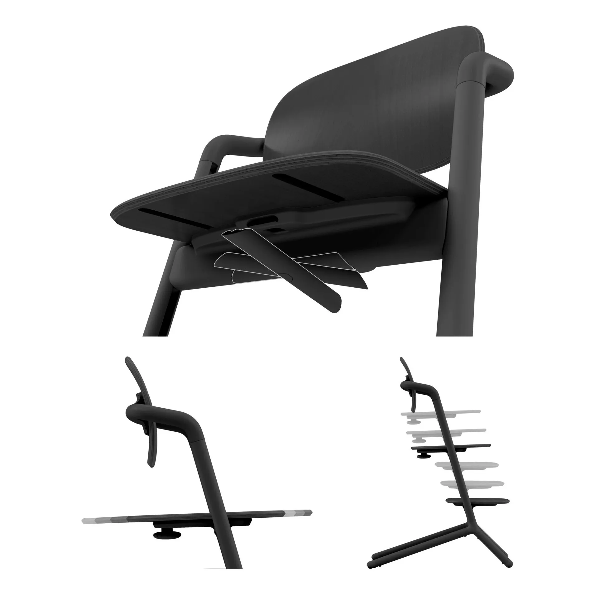 Lemo - Chaise haute 4 en 1 | Noir- Image produit n°7