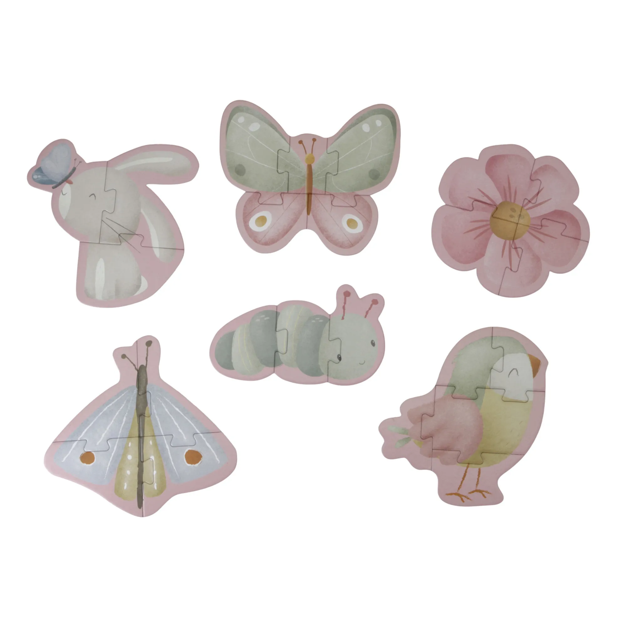 Little Dutch - Puzzle 6 en 1  Flowers & Butterflies (Little Dutch) - Image 1