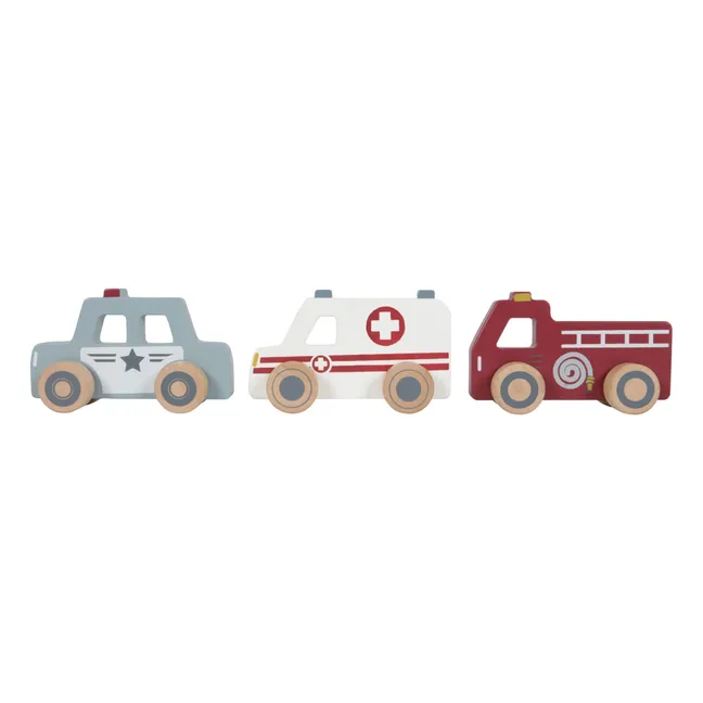 Set of 3 emergency cars