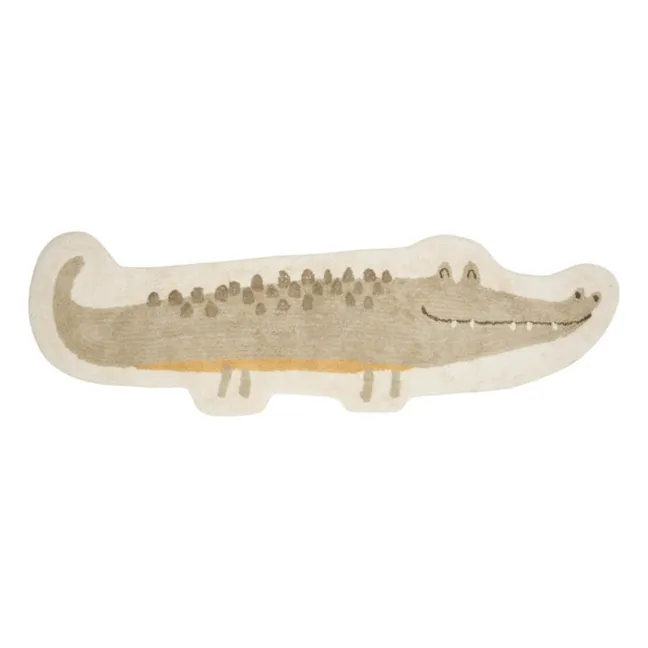 Recycled cotton Crocodile Rug | Green
