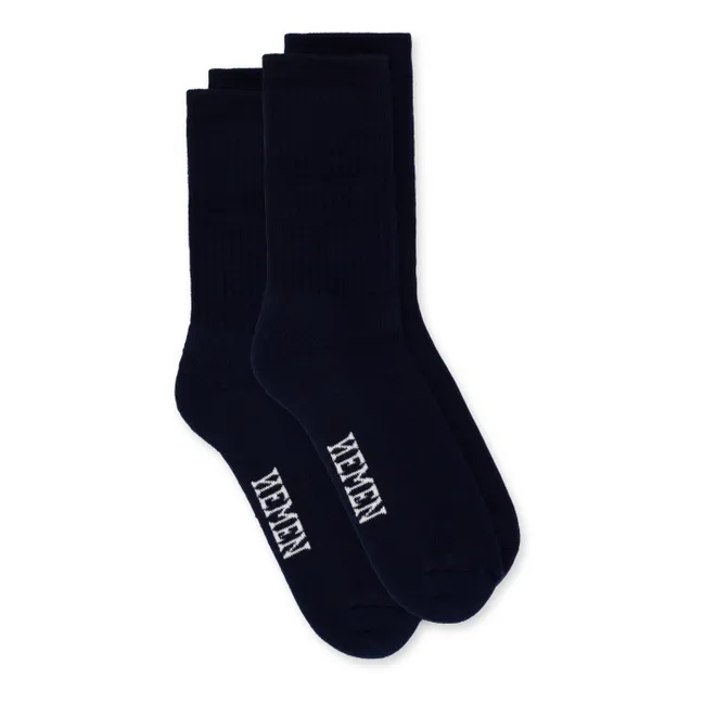 2er-Set Socken aus Bio-Baumwolle | Navy