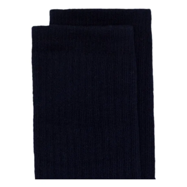 Lote de 2 calcetines de algodón ecológico | Azul Marino