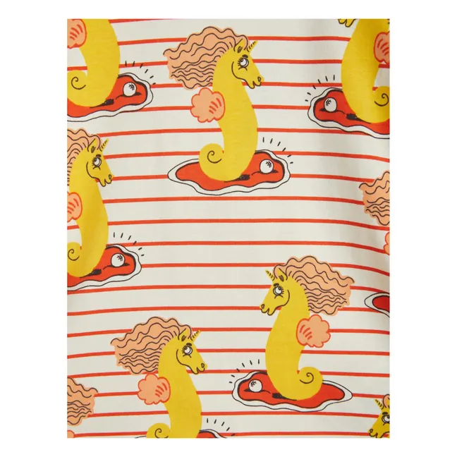 Baby-Leggings Bio-Baumwolle Einhorn Seahorse | Rot