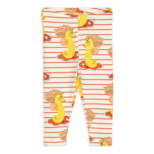 Baby-Leggings Bio-Baumwolle Einhorn Seahorse | Rot