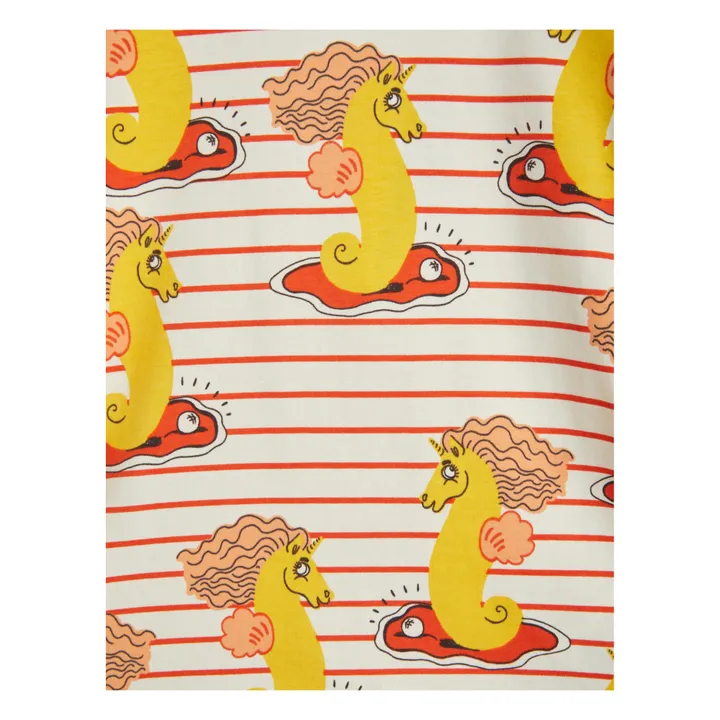 Camiseta de algodón orgánico Unicorn Seahorse | Rojo- Imagen del producto n°1