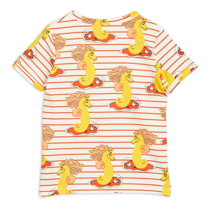 Camiseta de algodón orgánico Unicorn Seahorse | Rojo- Imagen del producto n°2