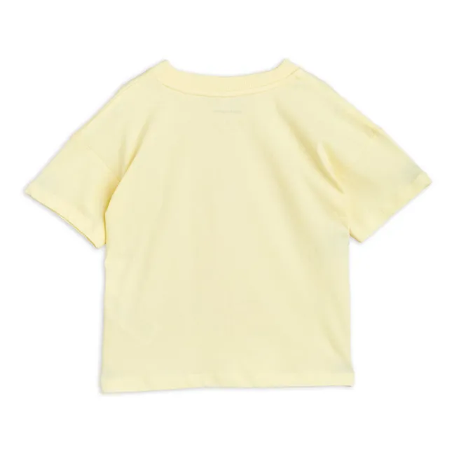 T-Shirt, in cotone bio, motivo: cavalluccio marino | Giallo chiaro