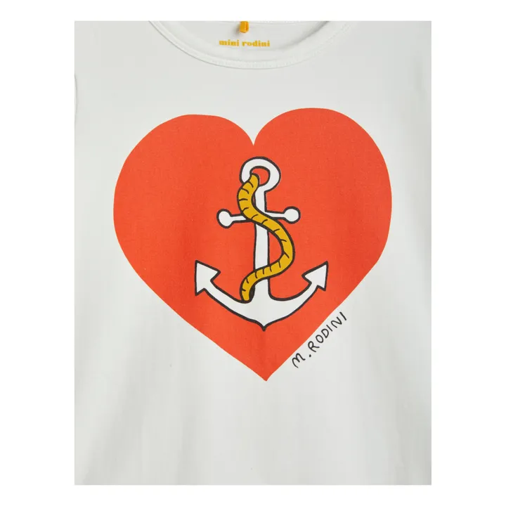 Camiseta de algodón orgánico Corazón | Blanco- Imagen del producto n°1