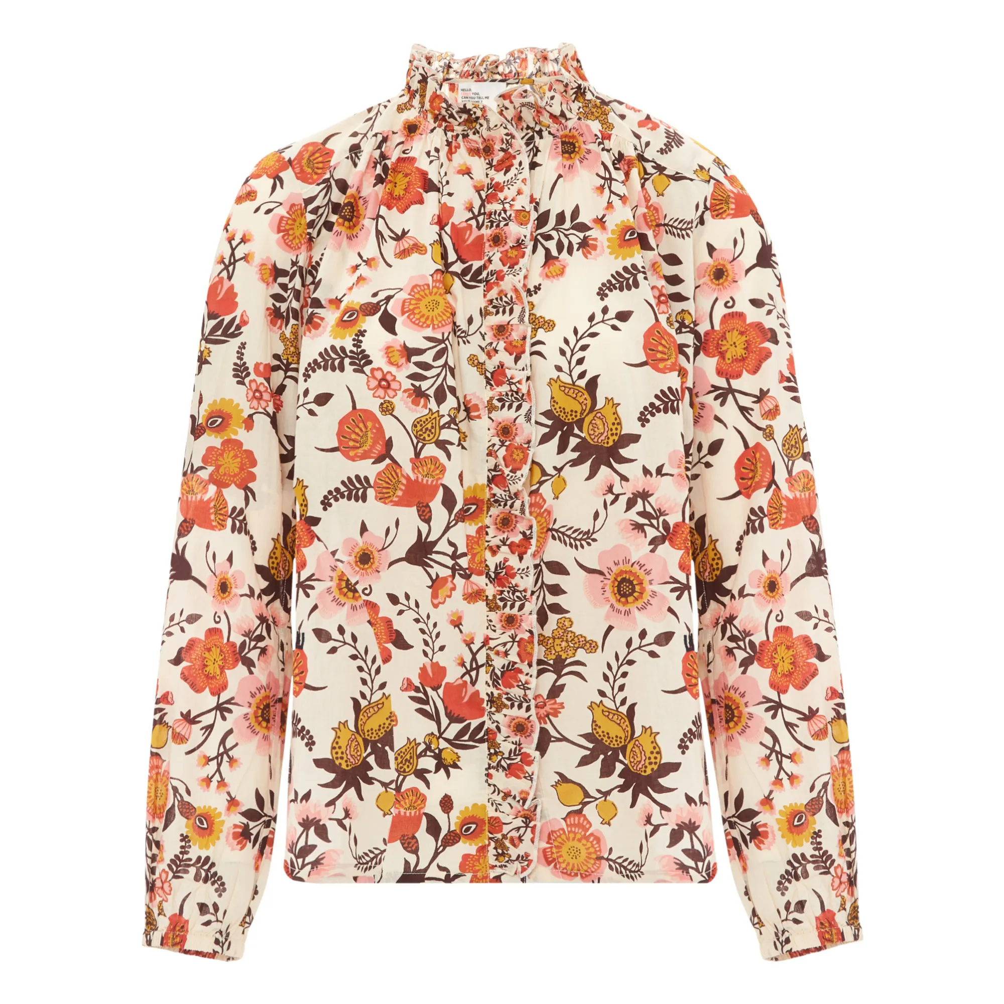 Leon & Harper Ecru Crys Gipsy Organic Cotton Blouse