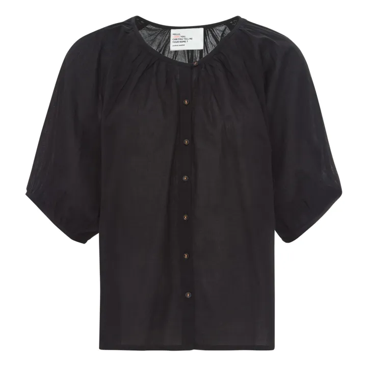 Cool Organic Cotton Blouse | Black- Product image n°0