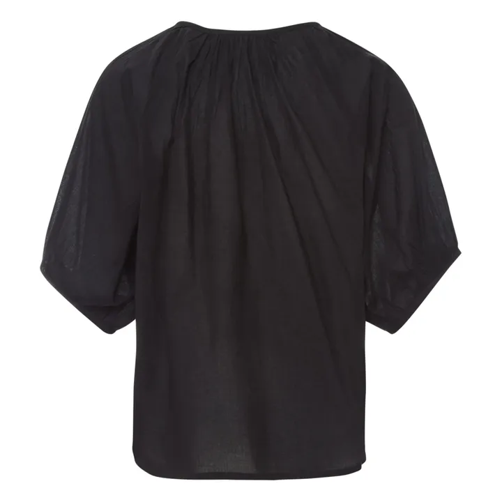 Cool Organic Cotton Blouse | Black- Product image n°2
