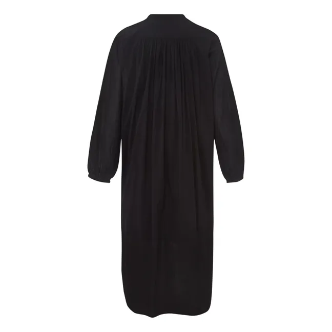 Vestido de algodón orgánico Rizhom | Negro