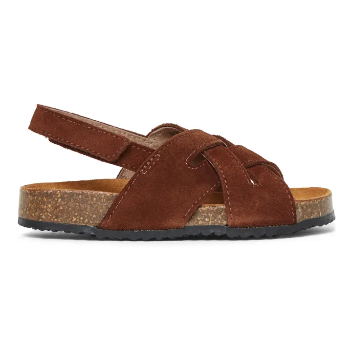 Suede Braided Sandals - Two Con Me | Brown- Product image n°0