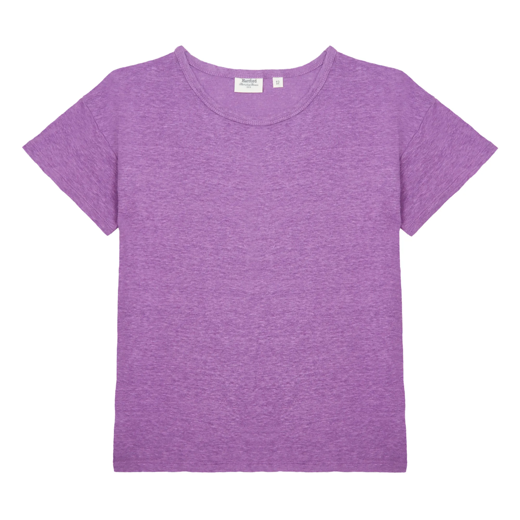 Hartford Purple Tellane Linen T-Shirt