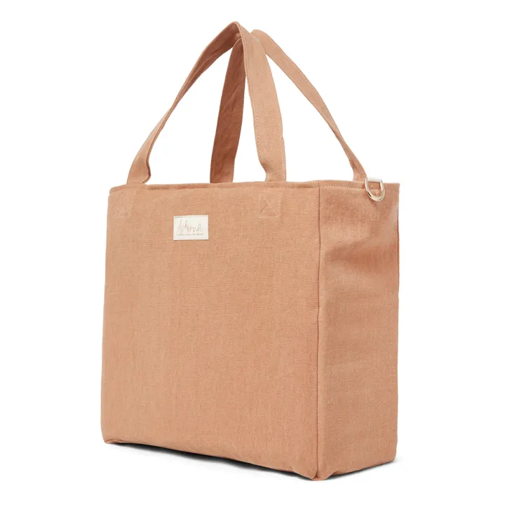 Sac zippé en lin | Terracotta- Image produit n°2