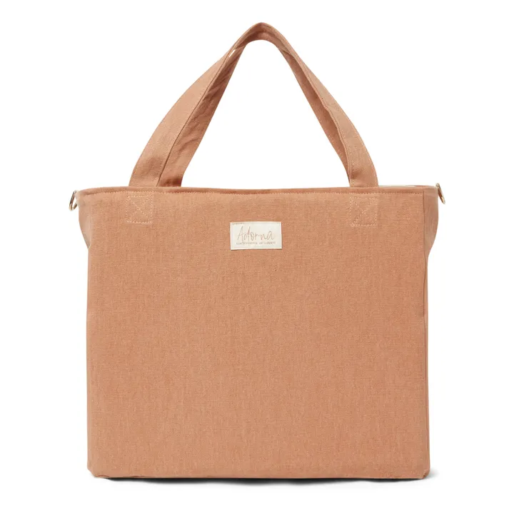 Sac zippé en lin | Terracotta- Image produit n°0