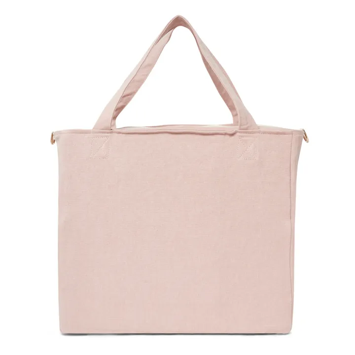 Sac zippé en lin | Rose poudré- Image produit n°4
