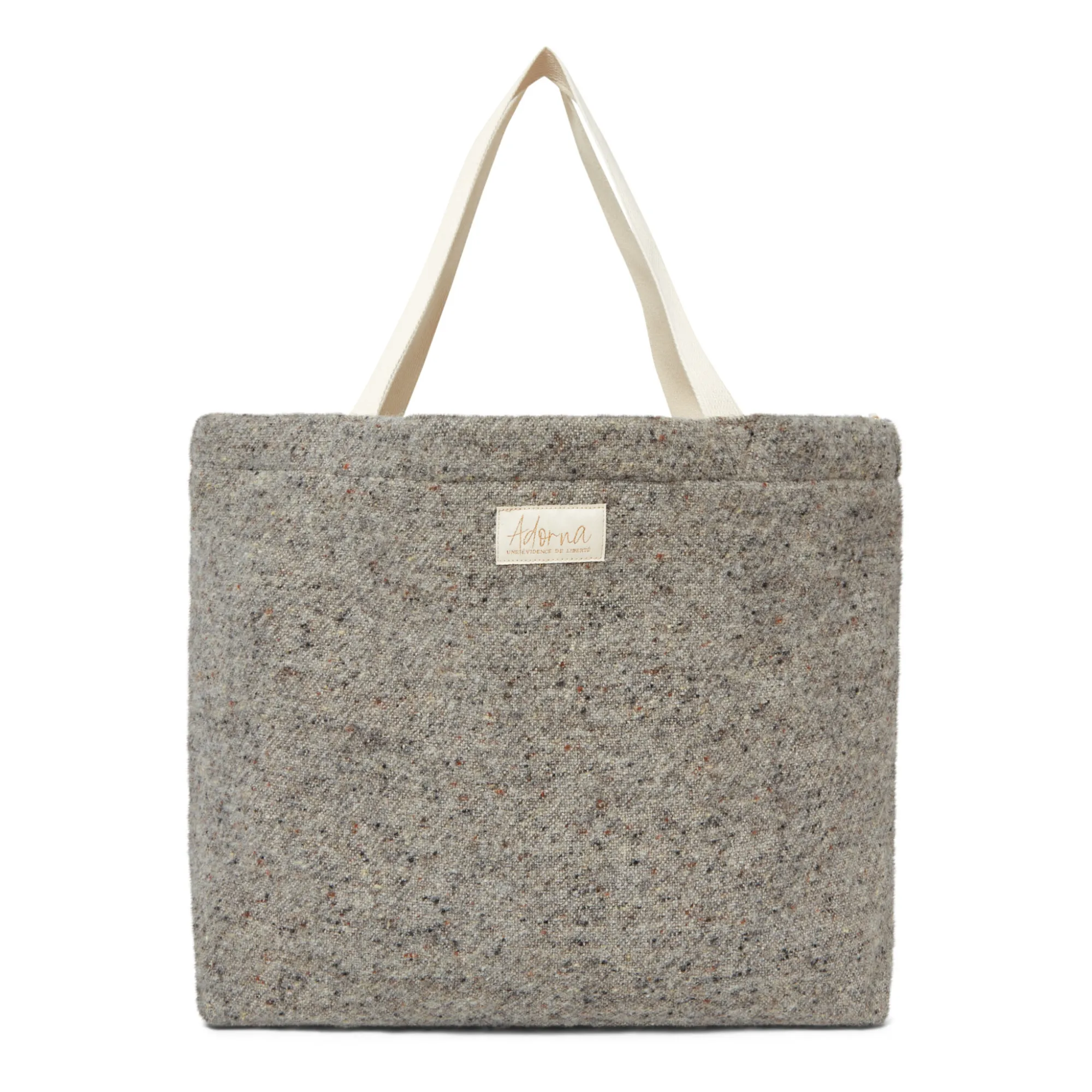 Adorna Heather Grey Anna Wool And Linen Changing Bag