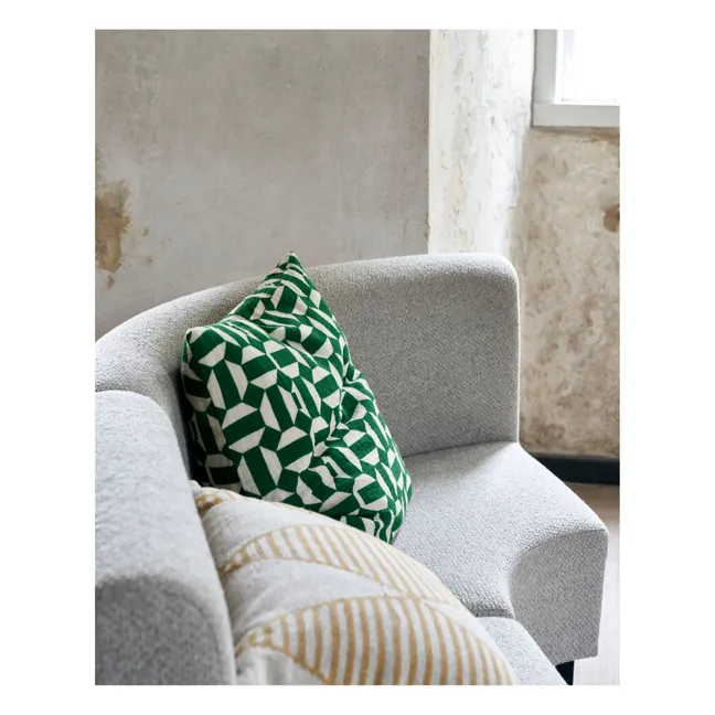 Etha Cotton Cushion Cover  | Green