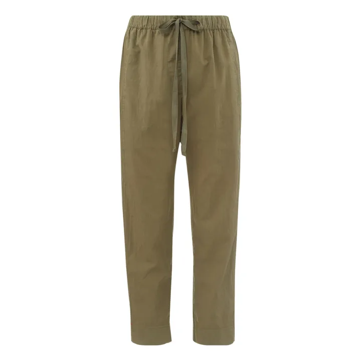 Pantalones de popelina de algodón Draper | Verde musgo- Imagen del producto n°0