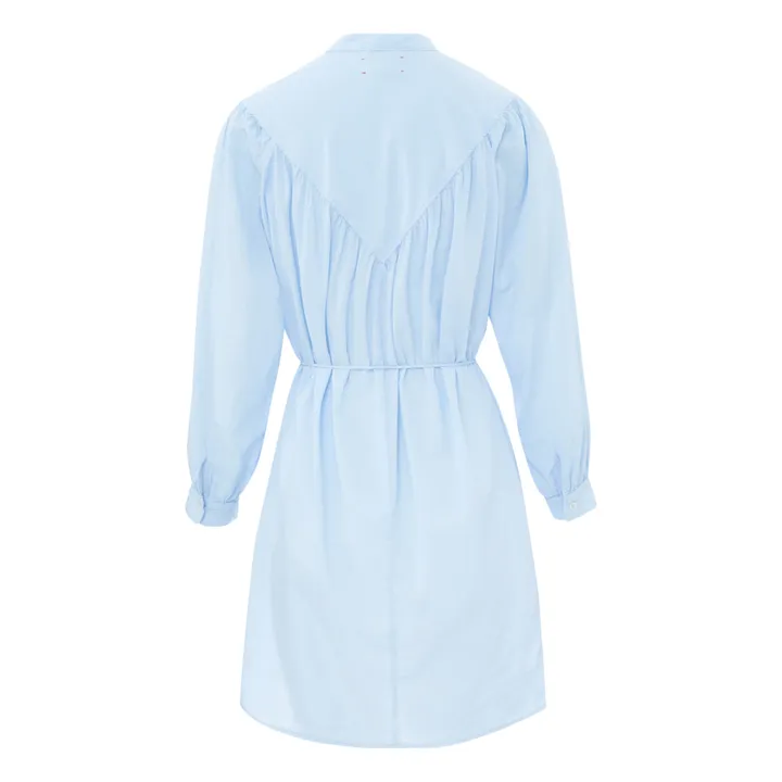Vestido de popelina de algodón Winnie | Azul- Imagen del producto n°2