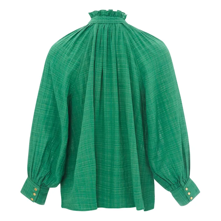 Blouse Evora Crêpe Bubble | Vert- Image produit n°3