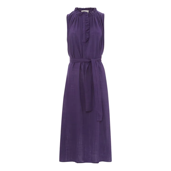 Robe Denize Crêpe Bubble | Violet- Image produit n°0